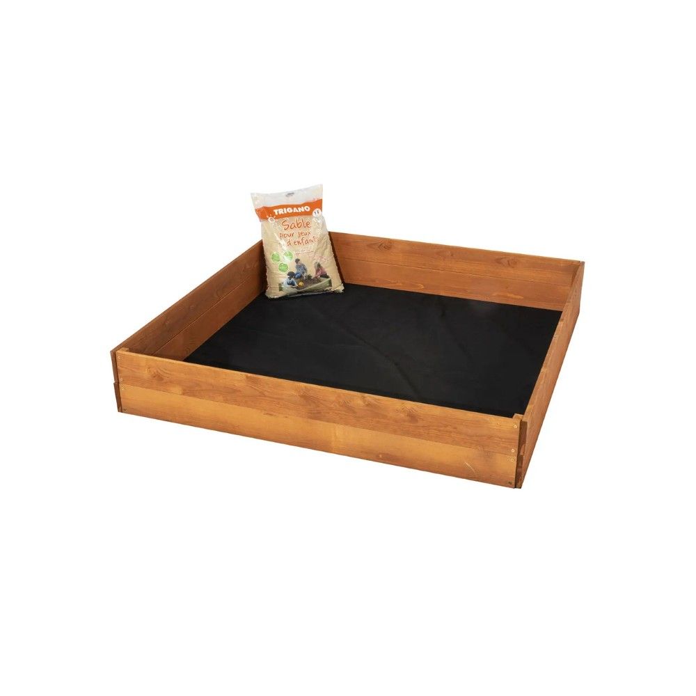 Trigano-Bac À Sable Loeva 120 X 120 X 25 Cm + Tapis Et Bâche