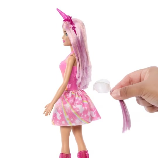 HRR13 - Barbie - Poupées Licorne avec Cheveux Fantaisie