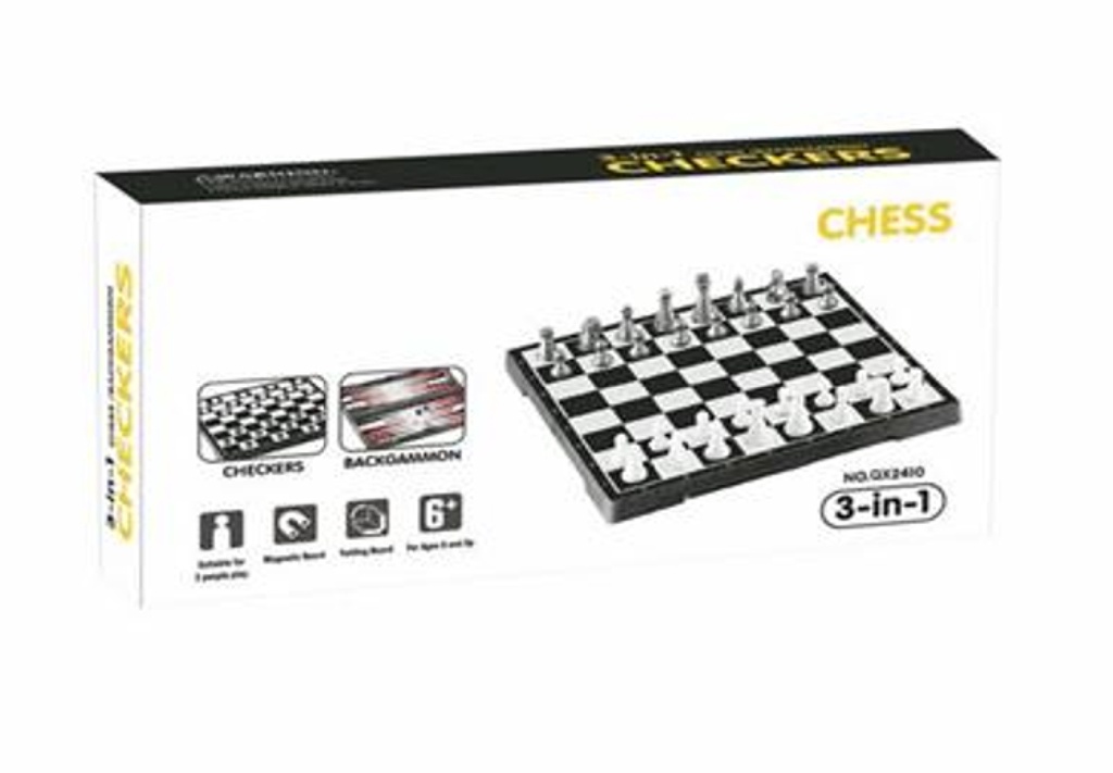 Jeu d'échecs magnétique 3 en 1