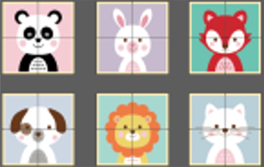 Manchot - Puzzle de bloc 6 faces - Animal Z1015