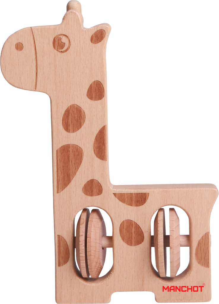 Manchot_Hochet girafe en bois Z2007