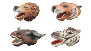 Marionnette à main Animaux Lion/Tigre/Buf/Zèbre Q9899-787