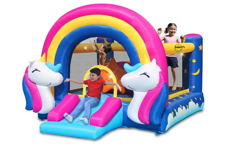Happy Hope Château gonflable Fantasy Unicorne 980046