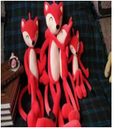 Peluche rouge 80 cm PLCH-26