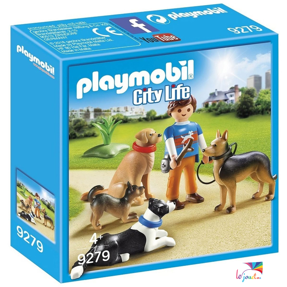 Entraineur et chiens-playmobil