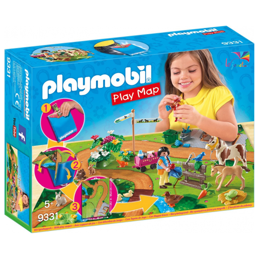 Cavaliers poneys avec Support de Jeu-playmobil