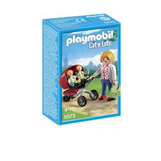 Playmobil-Maman et Jumeaux+Landau