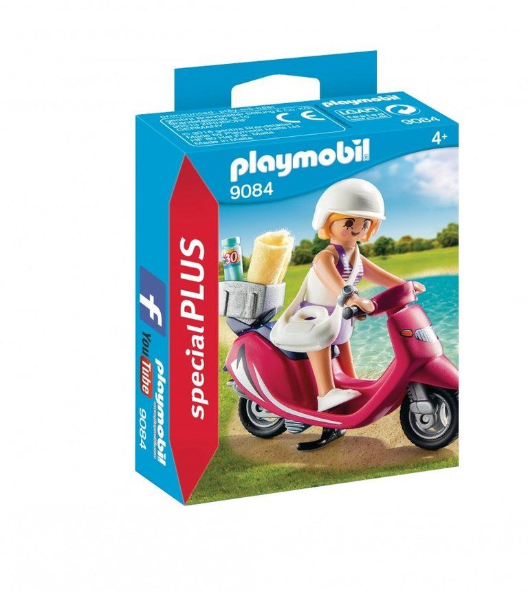 Playmobil-Vacancière et Scooter