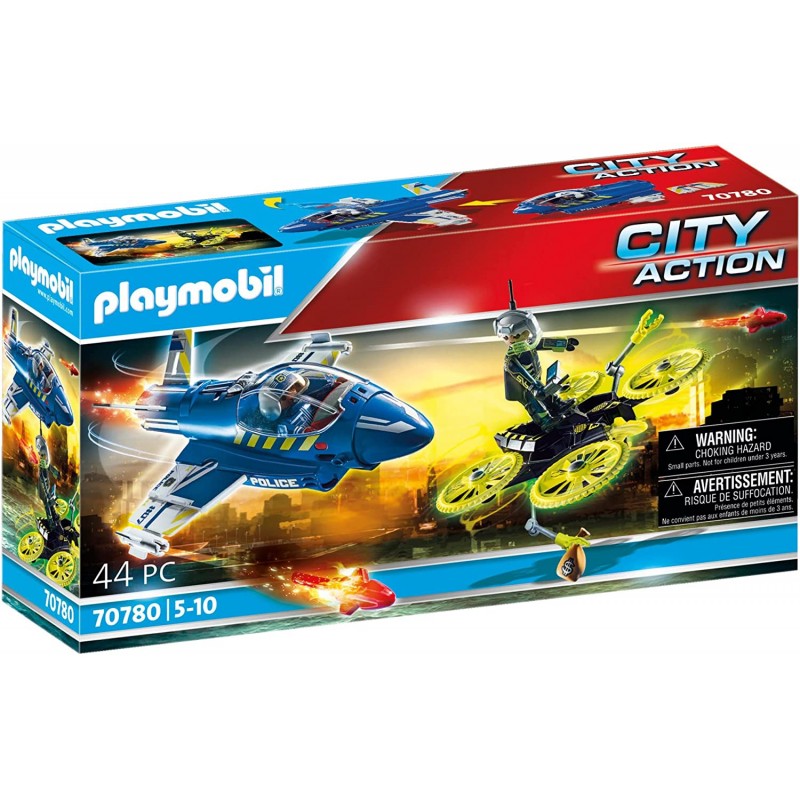 Playmobile-Action city-Jet police et drone