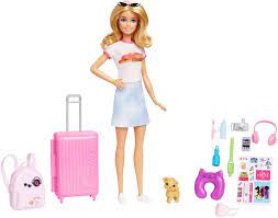 HJY18 - Barbie en Voyage avec Chiot et Accessoires