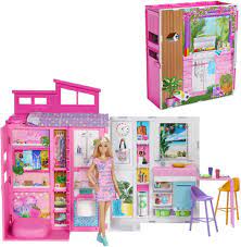 BARBIE - COFFRET MAISON DE VACANCES AVEC POUPEE HRJ77