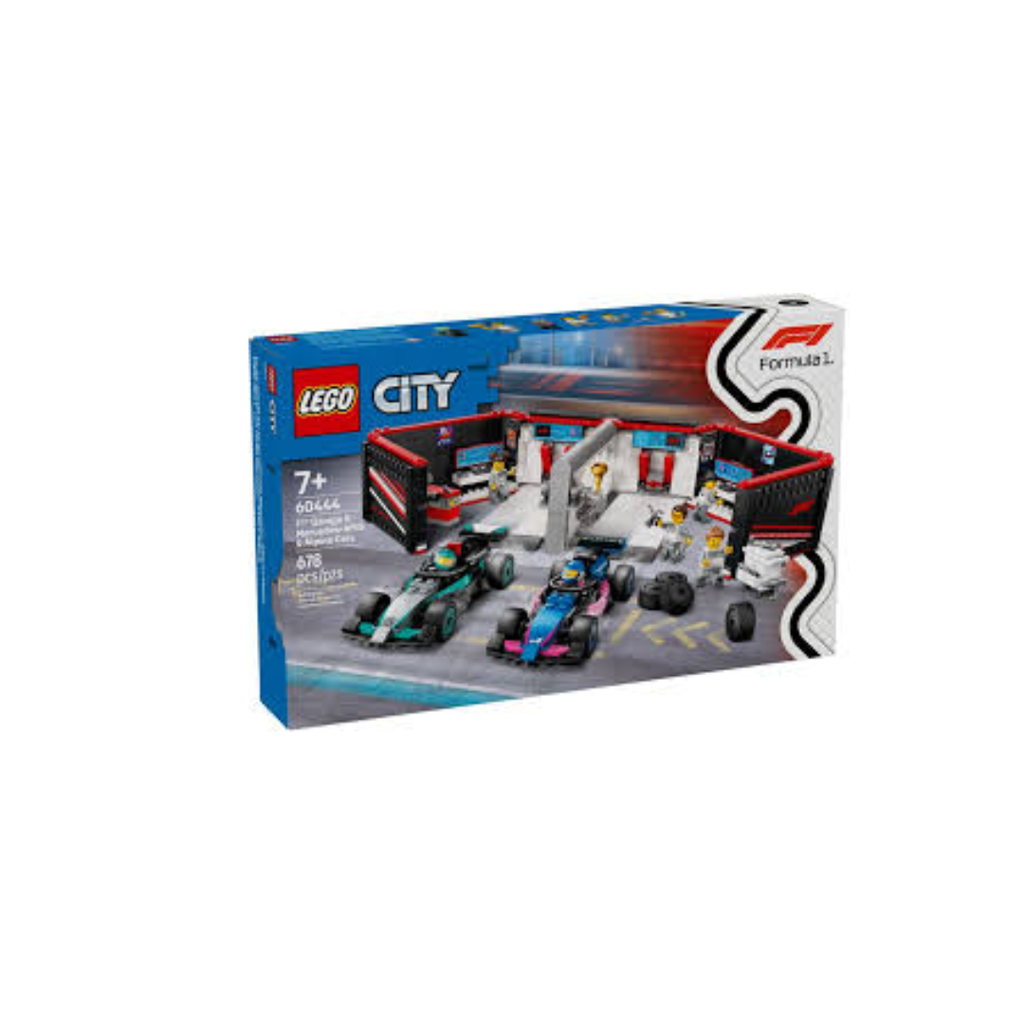 LEGO City Garage de F1 et voitures Mercedes-AMG et Alpine 60444