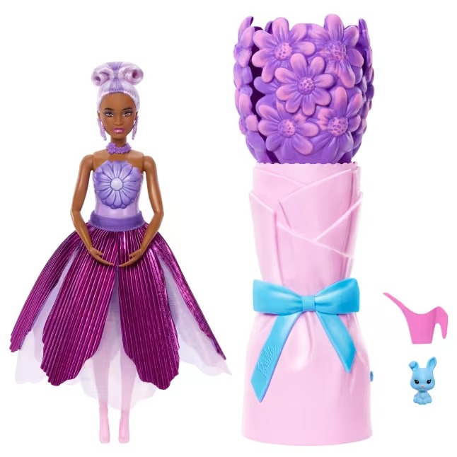 Barbie Poupée Pétals Pop Violette Et Accessoires JMF58