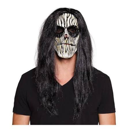 97558 - Boland - Masque visage latex avec cheveux