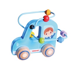 [12011] Manchot - Voiture en bois labyrinthe à perles 12011