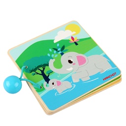 [11002] Manchot - Storybook en bois - Animaux de la foret