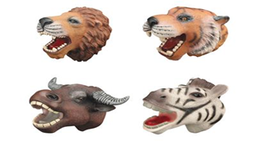 [Q9899-787] Marionnette à main Animaux Lion/Tigre/Buf/Zèbre