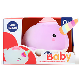 [1838-4] Peluche baleine licorne musicale et lumineuse - Violet
