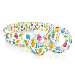 [59469] Intex-Piscine gonf+bouée+ballon 59469
